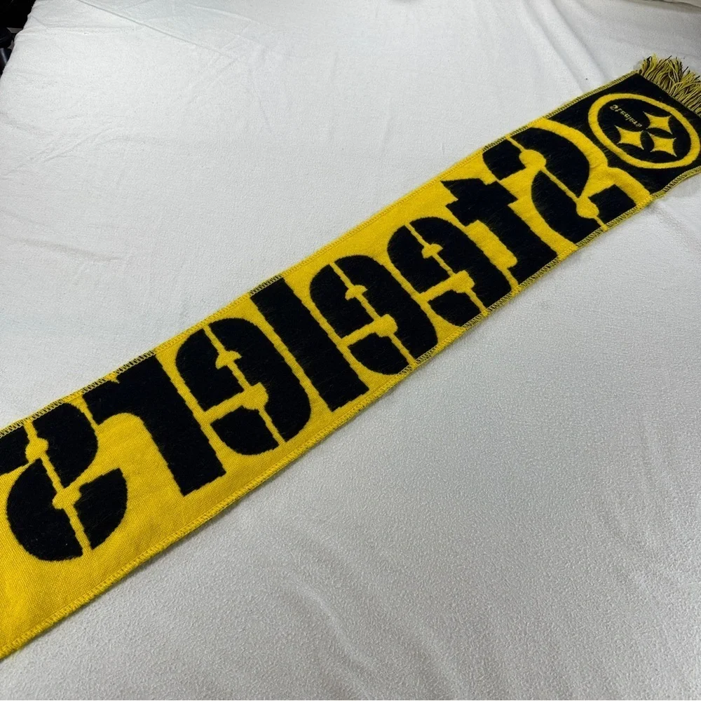 Forever Collectibles Black and Yellow Pittsburg Steelers Scarf 48” Length